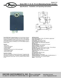 Thumbnail of document Manual - DDA/DDC Non-Spring Return Direct Coupled Actuator